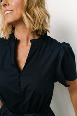 Providence Poplin Dress | Navy